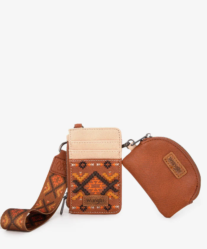 Wrangler Aztec Embroidered Whipstitch Sling Bag