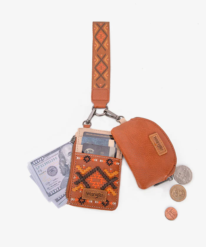 Wrangler Aztec Embroidered Whipstitch Sling Bag