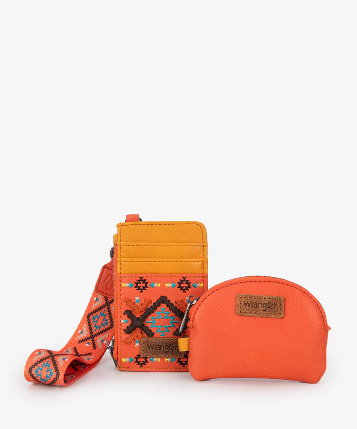 Wrangler Aztec Embroidered Whipstitch Sling Bag