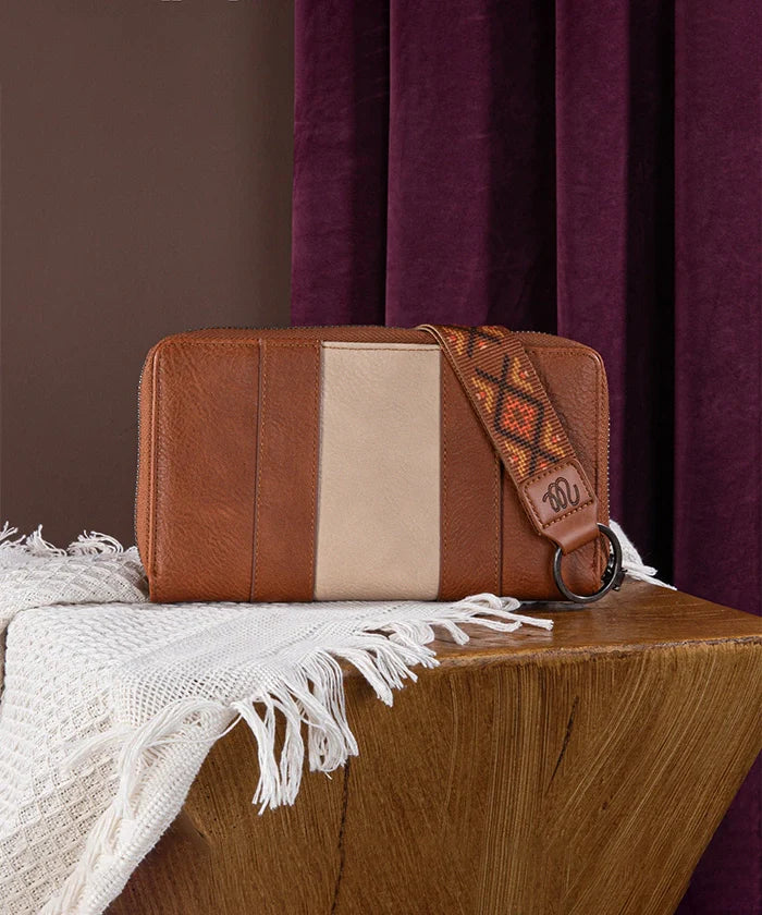 Wrangler Aztec Embroidered Whipstitch Wristlet