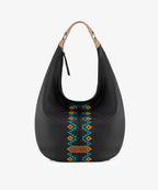 Wrangler Aztec Embroidered Wide Hobo Bag