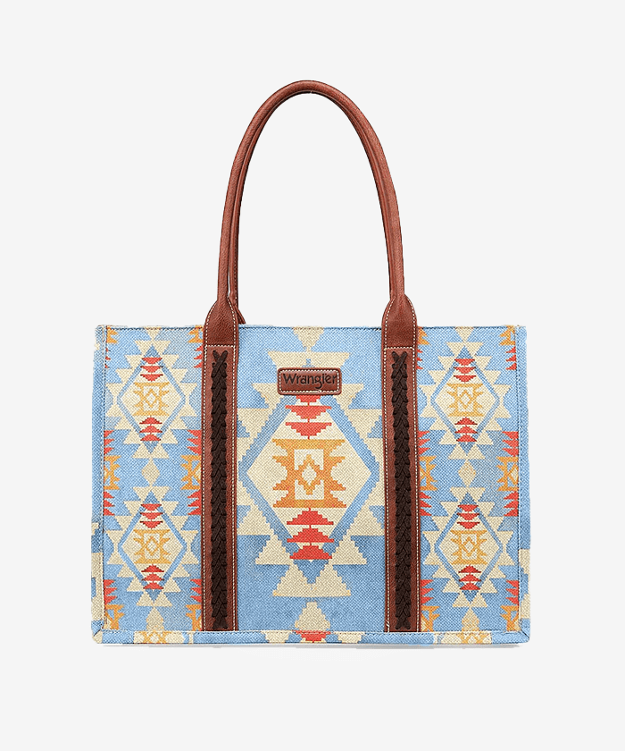 Wrangler Aztec Print Canvas Tote Bag