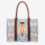 Wrangler Southwestern Aztec Print Canvas Wide Tote