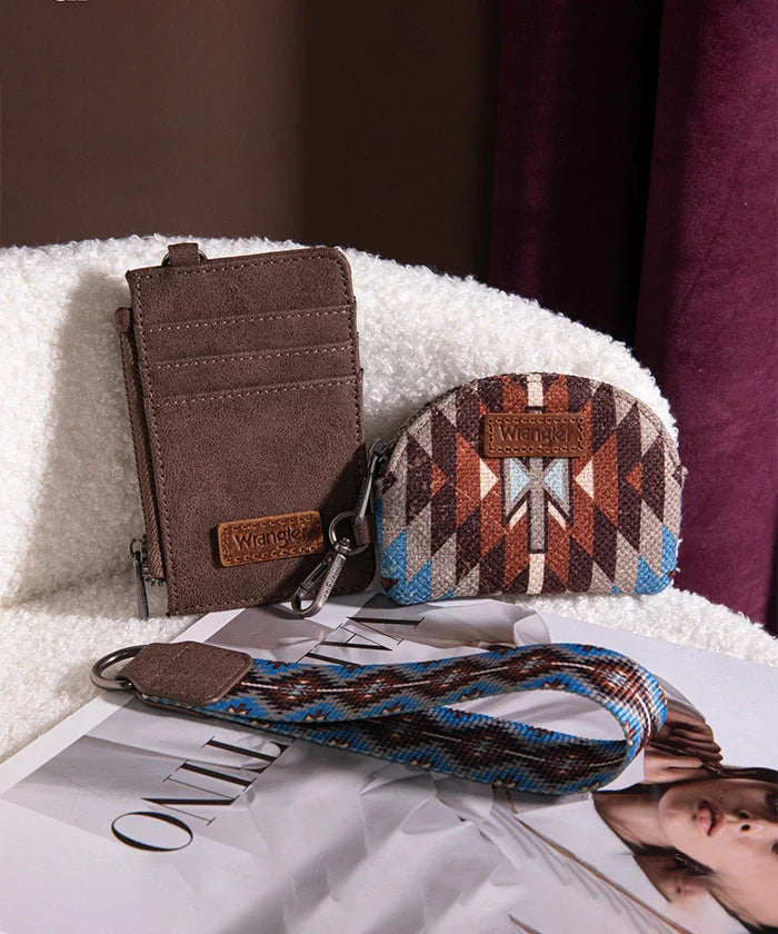 Wrangler Aztec Print Whipstitch Canvas Tote Bag Collection