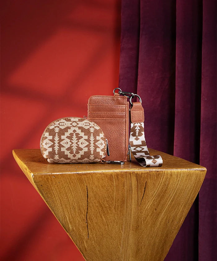 Wrangler Aztec Print Keychain Card Holder