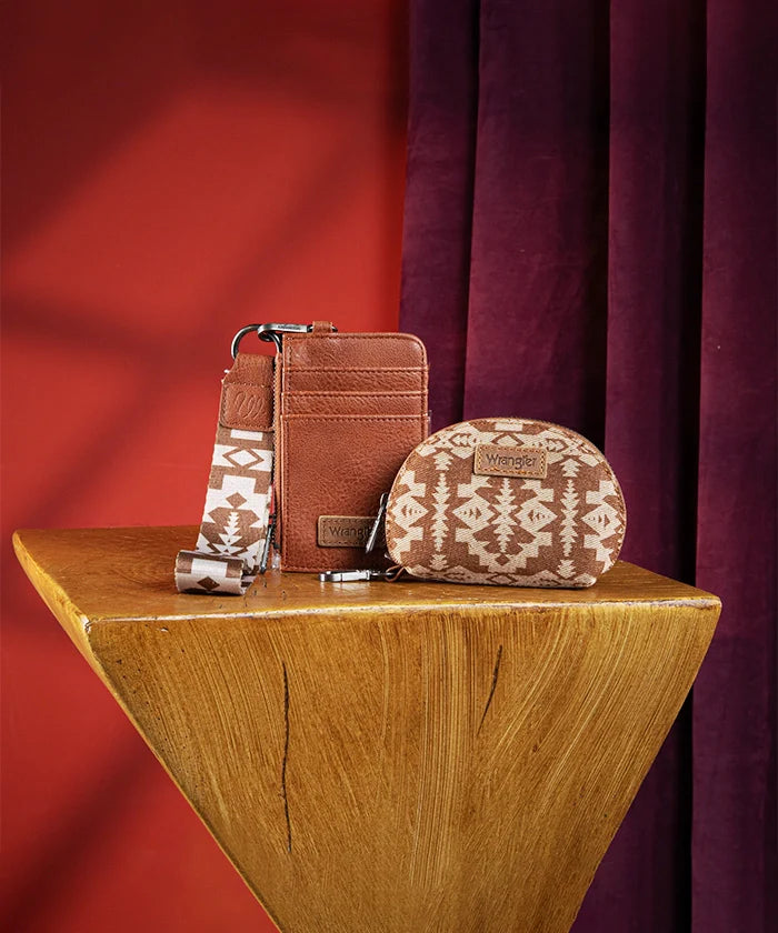 Wrangler Aztec Print Keychain Card Holder
