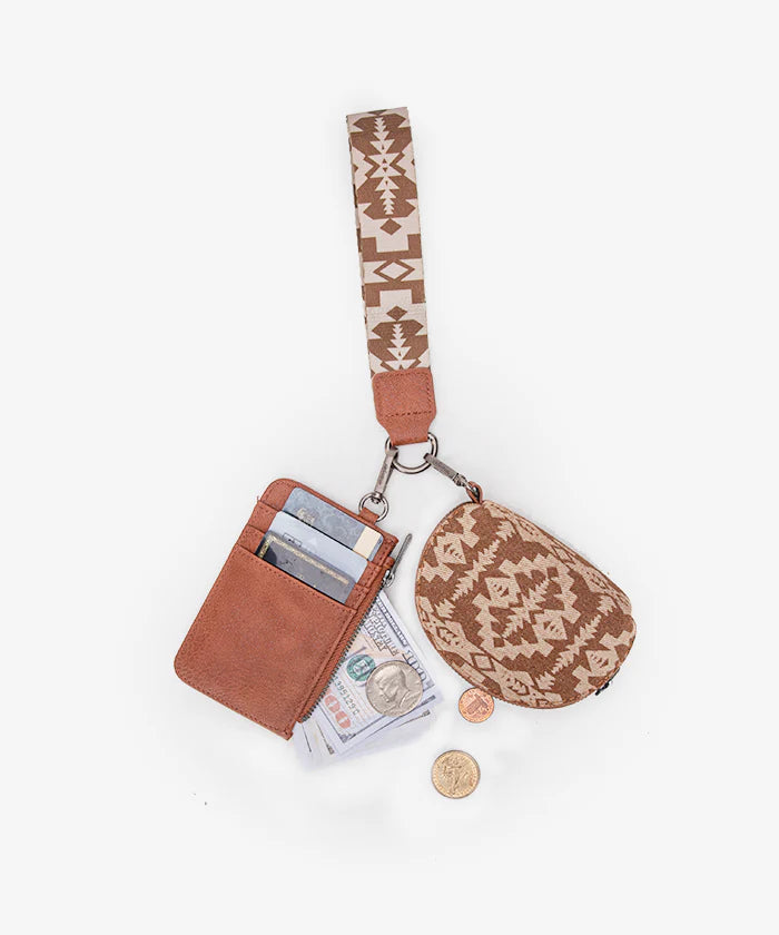Wrangler Aztec Print Keychain Card Holder