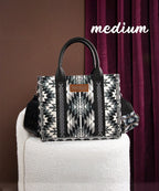 Wrangler Aztec Print Whipstitch Canvas Tote Bag Collection