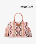 Wrangler Aztec Print Whipstitch Canvas Tote Bag Collection