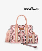 Wrangler Aztec Print Whipstitch Canvas Tote Bag Collection