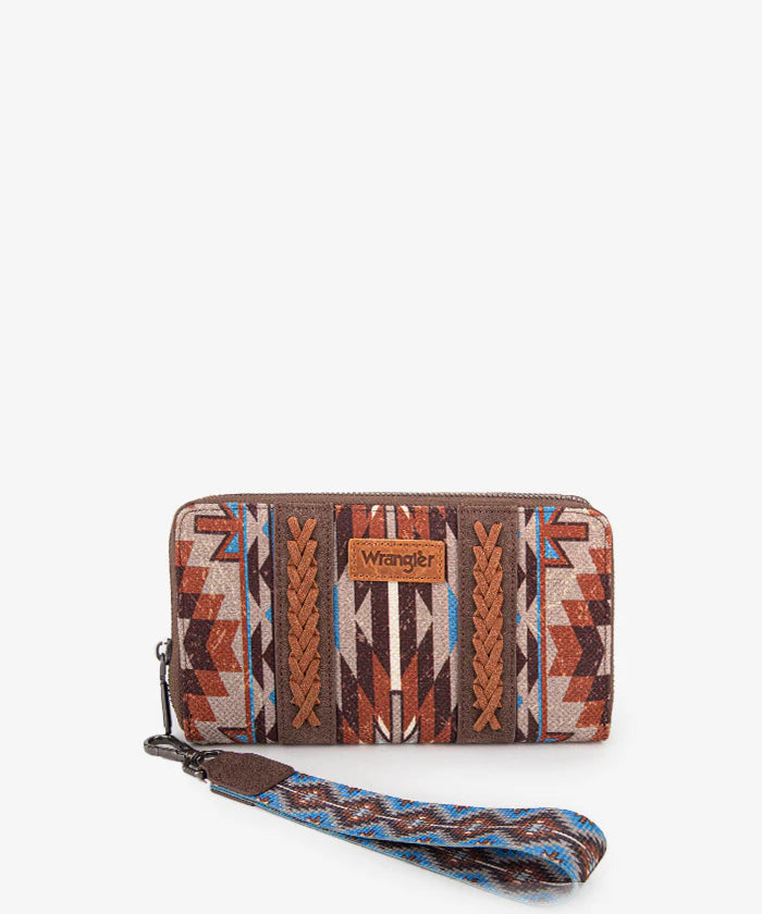 Wrangler Aztec Print Whipstitch Canvas Tote Bag Collection