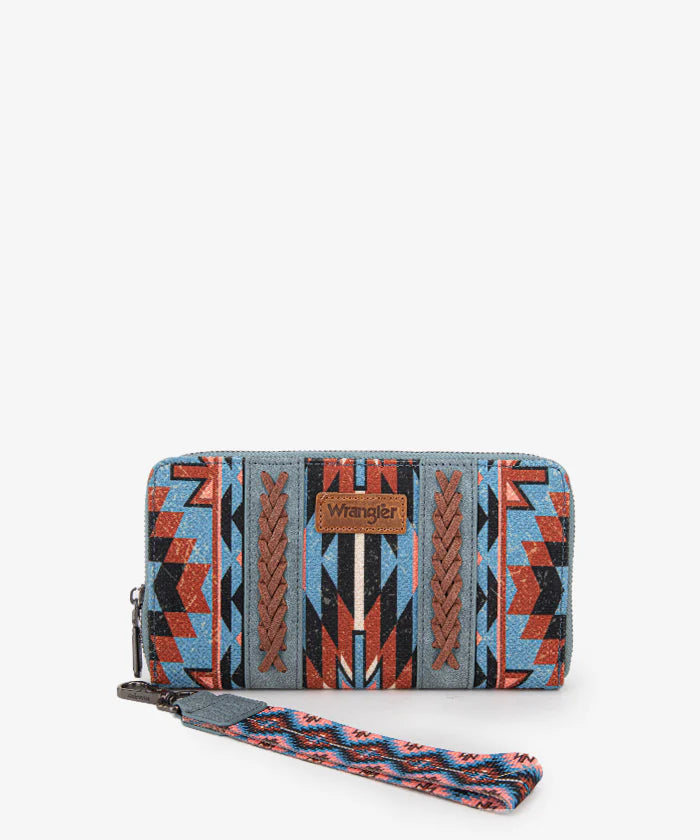 Wrangler Aztec Print Whipstitch Canvas Tote Bag Collection