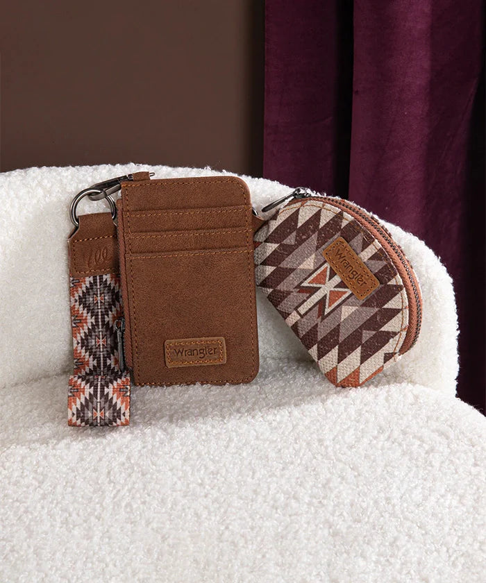 Wrangler Aztec Print Whipstitch Canvas Tote Bag Collection