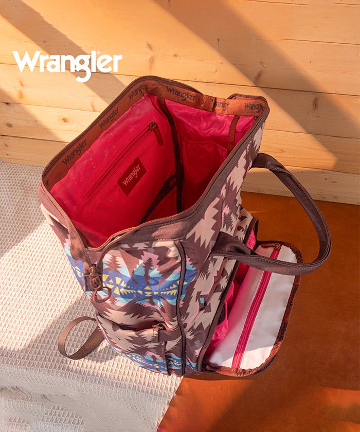 Wrangler Aztec Printed Diaper Bag
