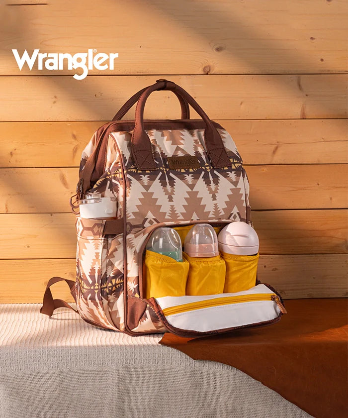 Wrangler Aztec Printed Diaper Bag