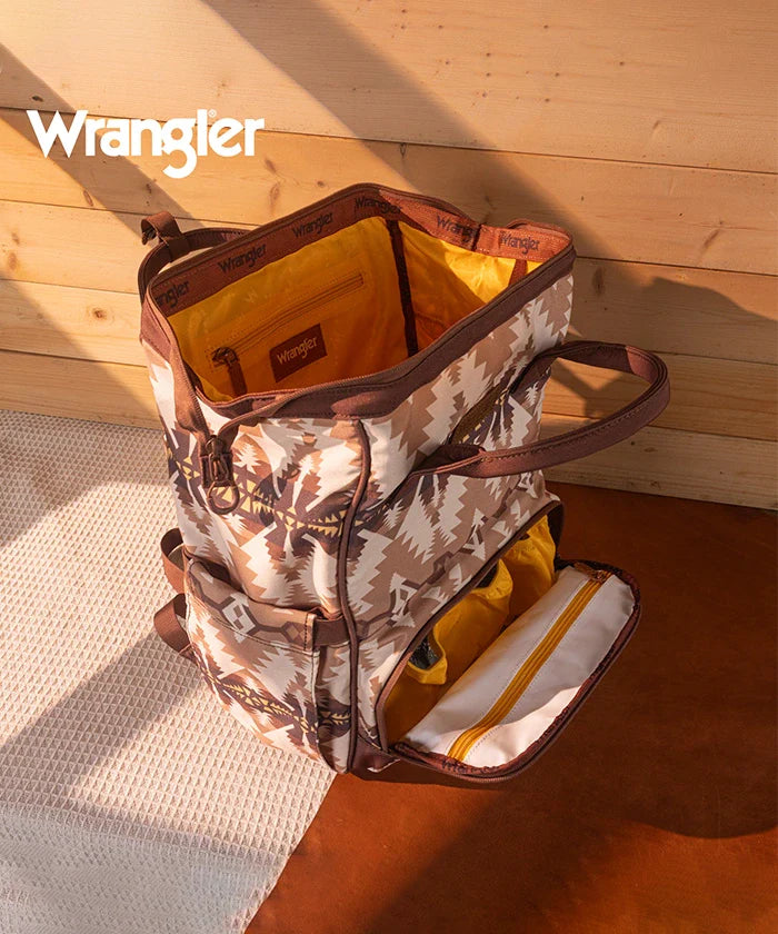 Wrangler Aztec Printed Diaper Bag