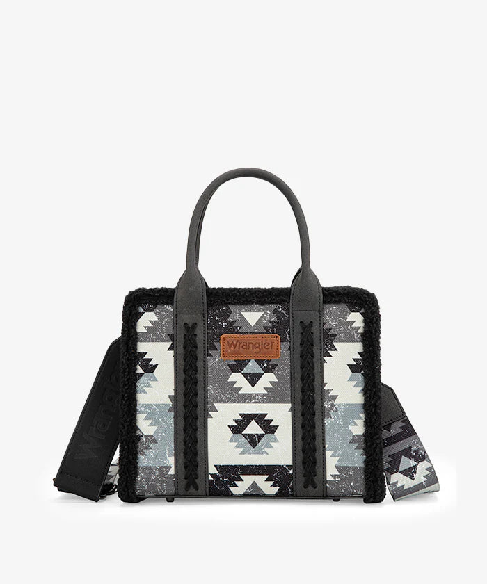 Wrangler Aztec Sherpa Trim Crossbody Purse Collection