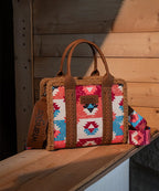 Wrangler Aztec Sherpa Trim Crossbody Purse Collection