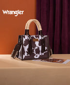 Wrangler Cow Print Rope Handle Tote Bag