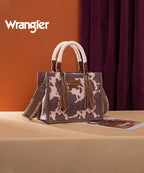 Wrangler Cow Print Rope Handle Tote Bag