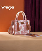 Wrangler Cow Print Rope Handle Tote Bag