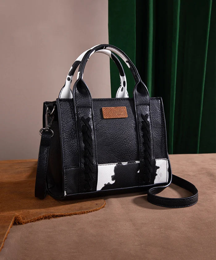 Wrangler Mini Cow Print Tote Bag