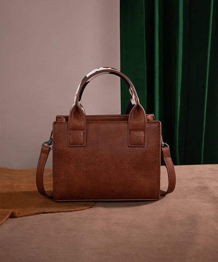 Wrangler Mini Cow Print Tote Bag