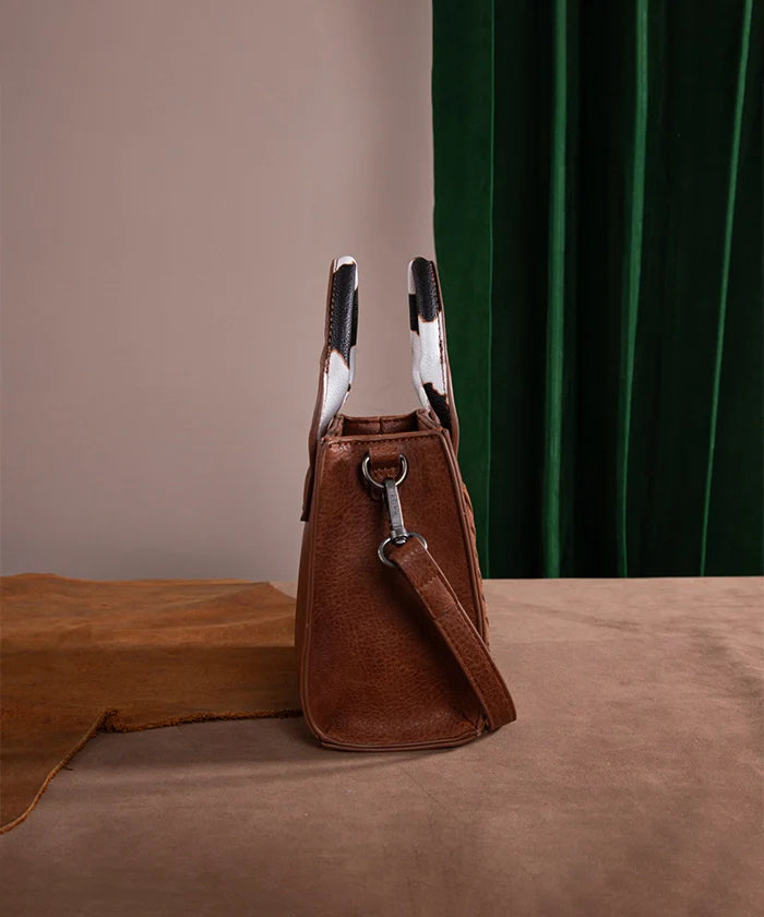 Wrangler Mini Cow Print Tote Bag
