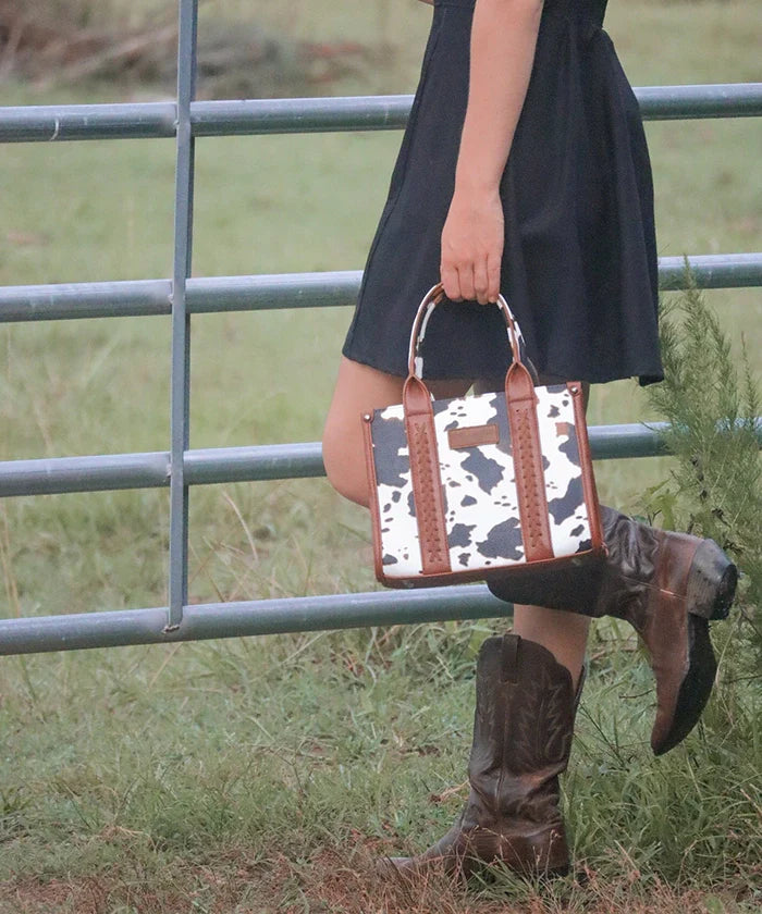 Wrangler Cow Print Concealed Crossbody Bag