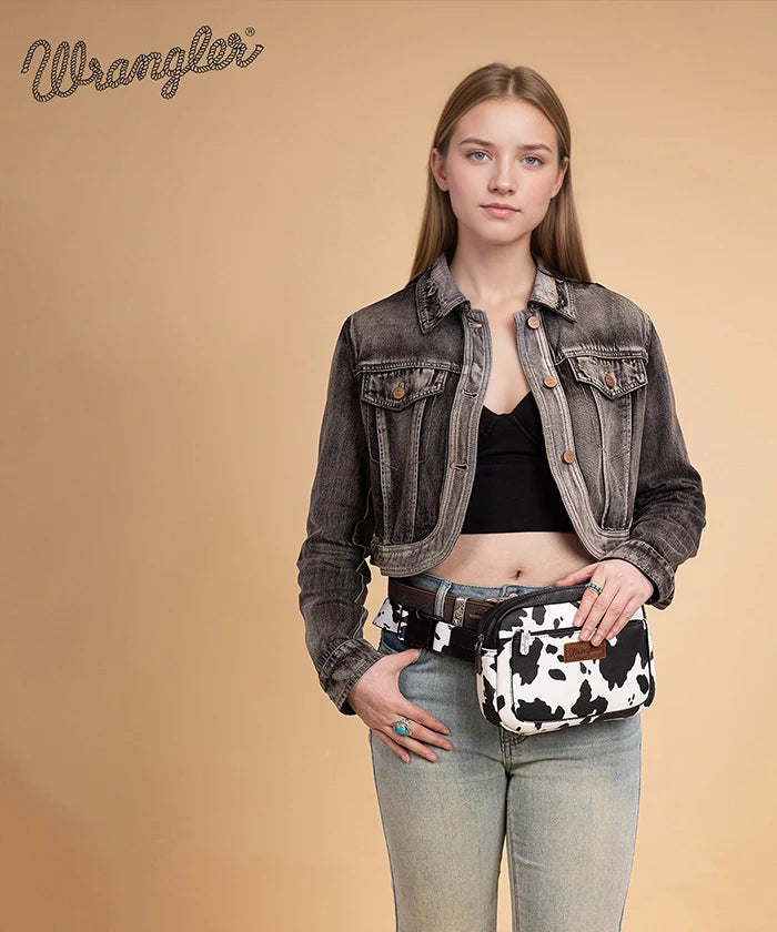 Wrangler Cow Print Fanny Pack