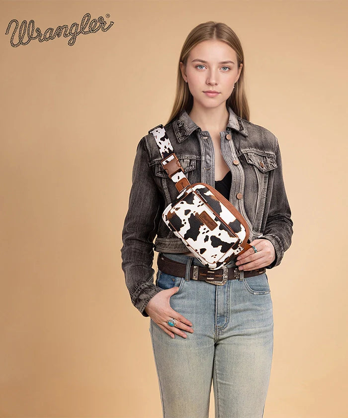 Wrangler Cow Print Fanny Pack