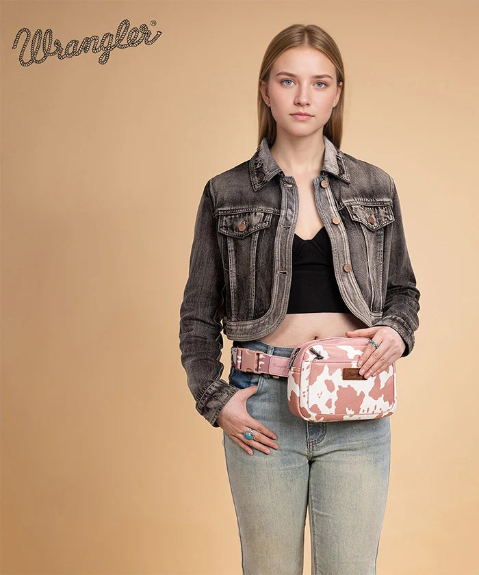Wrangler Cow Print Fanny Pack