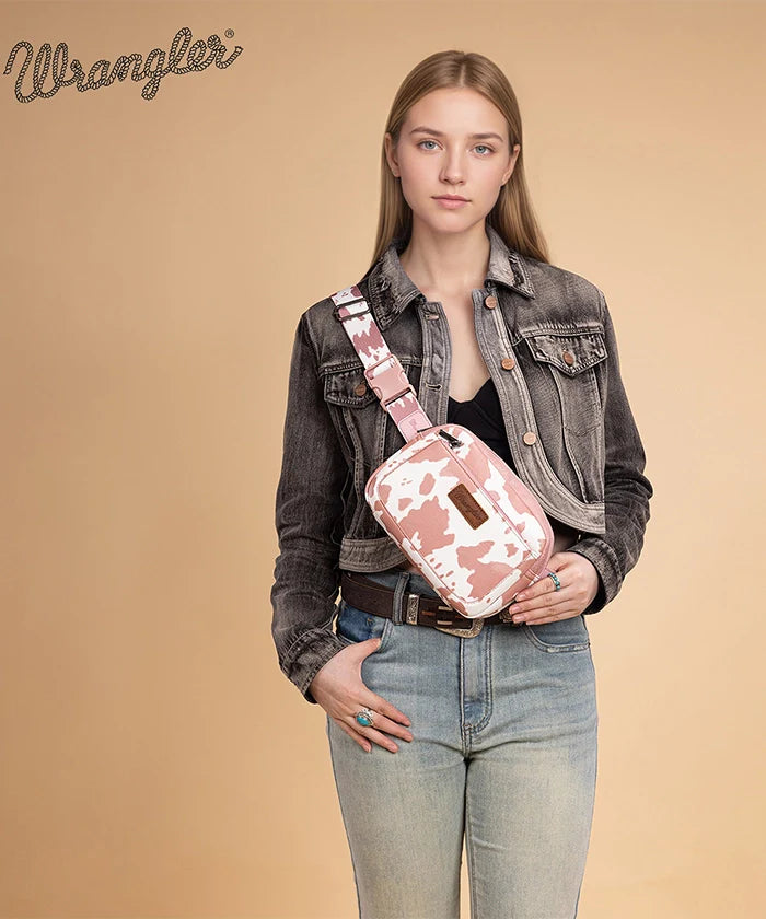 Wrangler Cow Print Fanny Pack