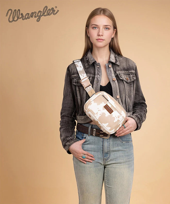 Wrangler Cow Print Fanny Pack