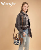 Wrangler All-over Cow Print Mini Tote Bag
