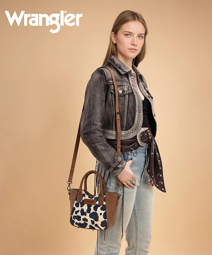 Wrangler All-over Cow Print Mini Tote Bag