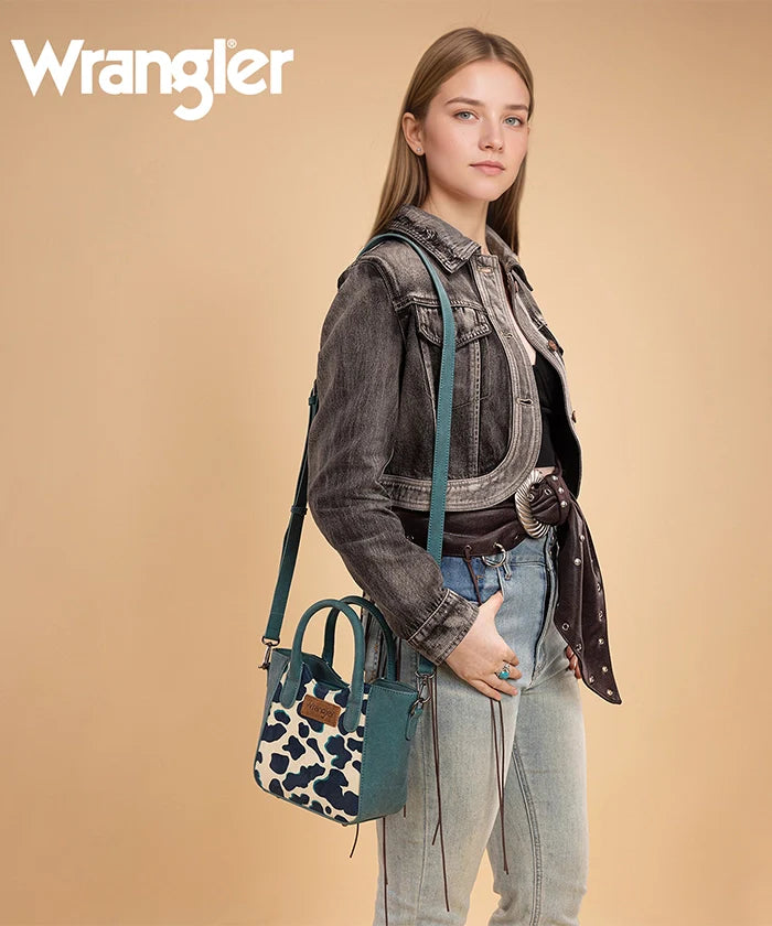 Wrangler All-over Cow Print Mini Tote Bag