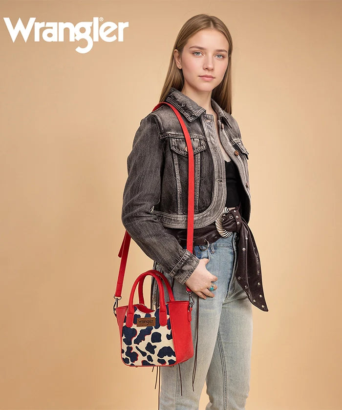 Wrangler All-over Cow Print Mini Tote Bag