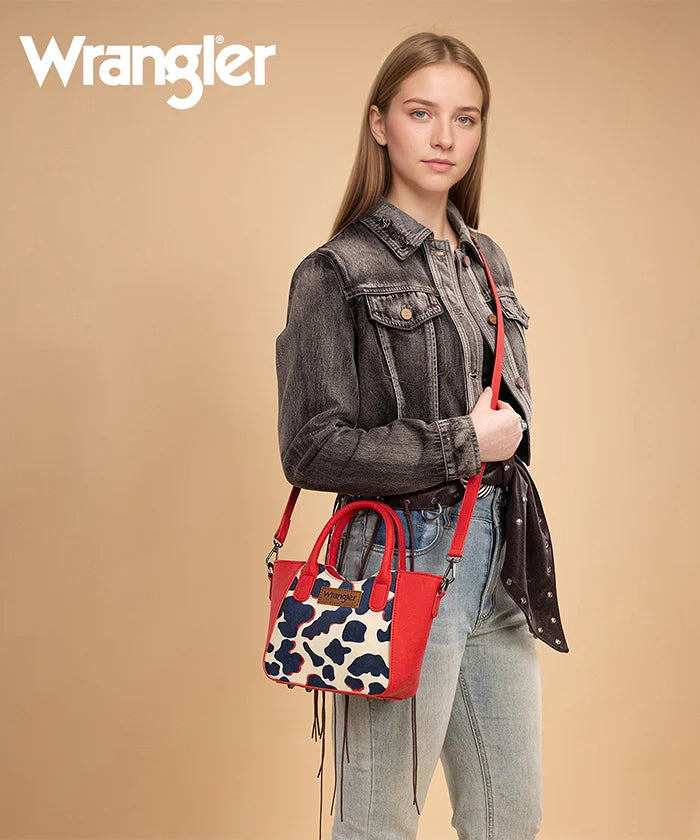 Wrangler All-over Cow Print Mini Tote Bag