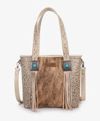 Wrangler Cowhide Fringe Concealed Carry Purse