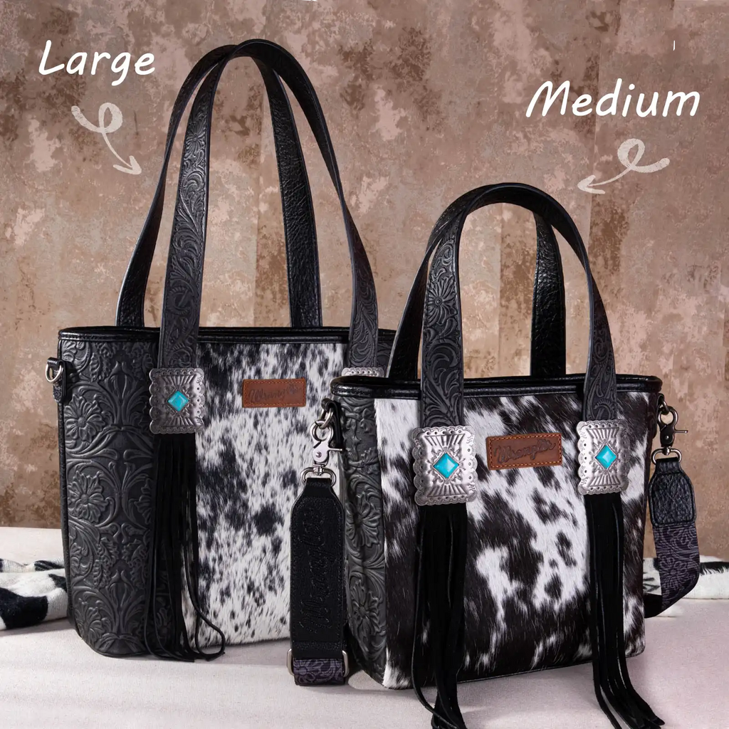 Wrangler Cowhide Fringe Concealed Carry Purse
