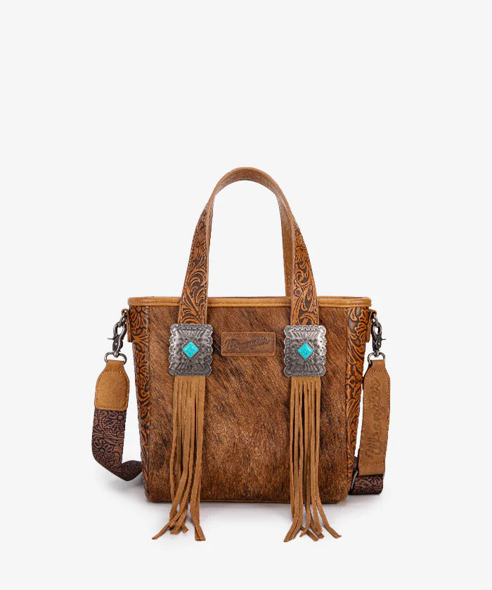 Wrangler Cowhide Fringe Concealed Carry Purse