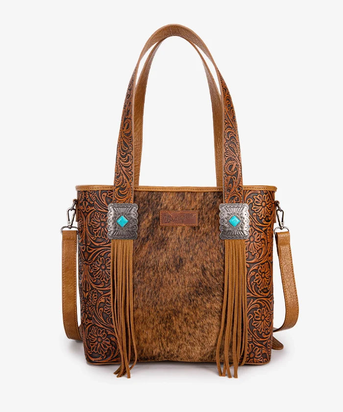 Wrangler Cowhide Fringe Concealed Carry Purse