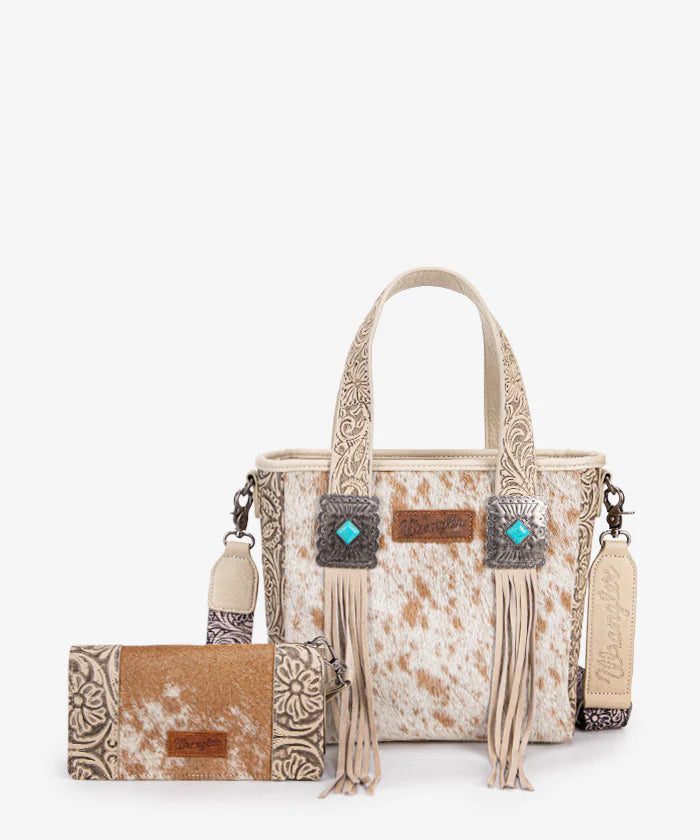 Wrangler Cowhide Fringe Concealed Carry Purse