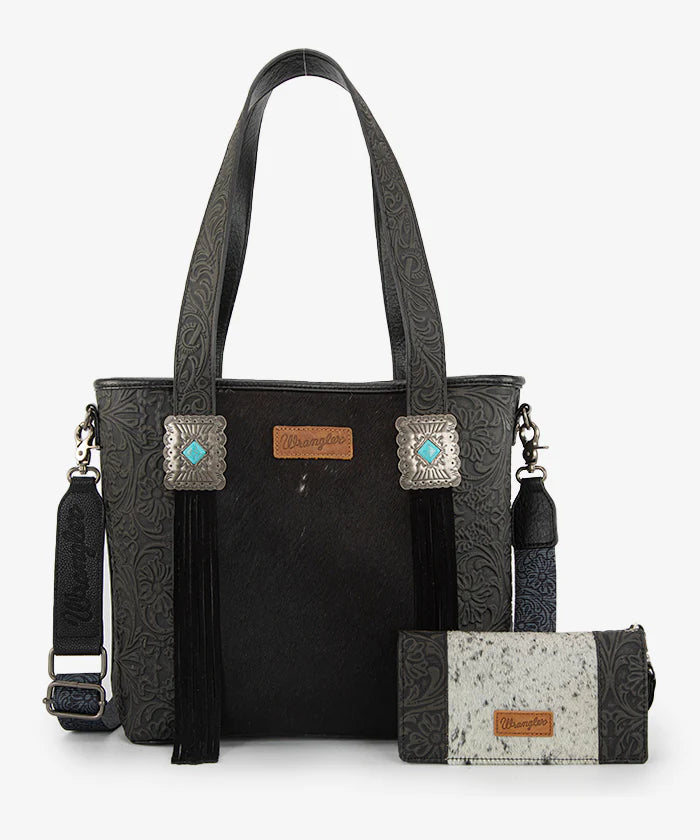 Wrangler Cowhide Fringe Concealed Carry Purse