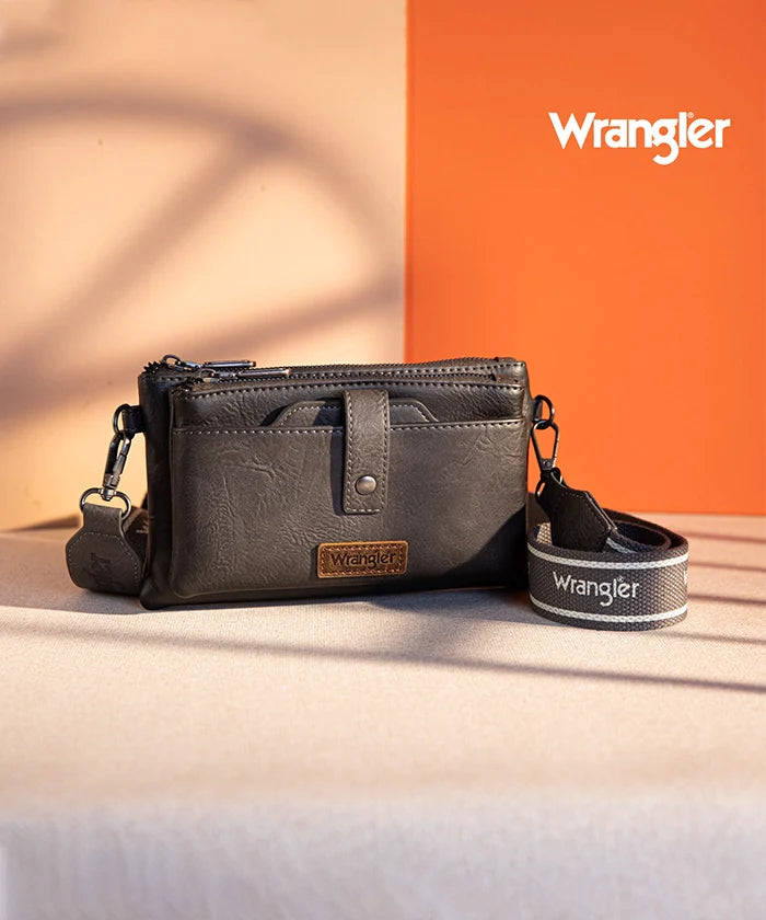 Wrangler Dual Zipper Crossbody Bag