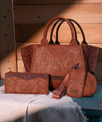 Wrangler Embroidered Boot Scroll Tote Bag Collection