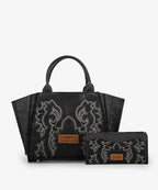 Wrangler Embroidered Boot Scroll Tote Bag Collection