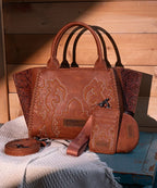 Wrangler Embroidered Boot Scroll Tote Bag Collection