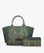 Wrangler Embroidered Boot Scroll Tote Bag Collection